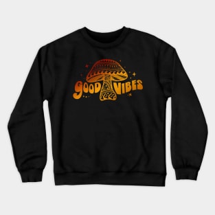 Sunset Boho Good Vibes Mushroom Crewneck Sweatshirt